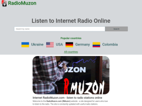 RadioMuzon. Радио онлайн - слушай бесплатно в прямой эфир - radiomuzon.com