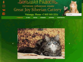 Питомник сибирских кошек Большая Радость, Siberian cattery Great Joy - www.sibirgreatjoy.com