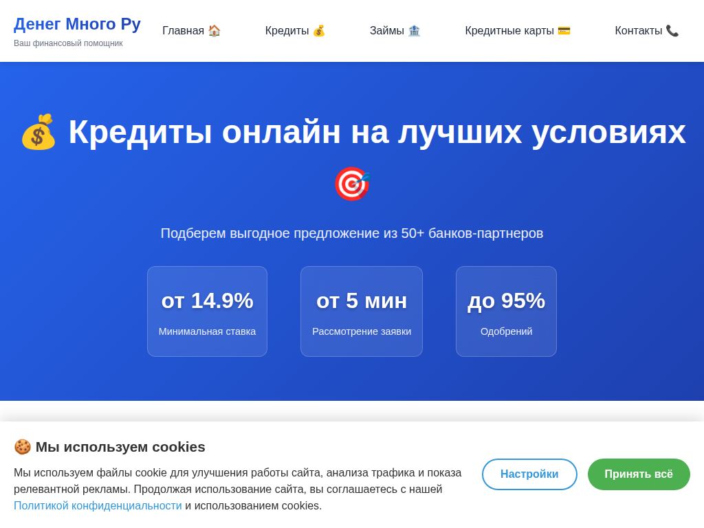 Кредиты онлайн - лучшие предложения банков и МФО