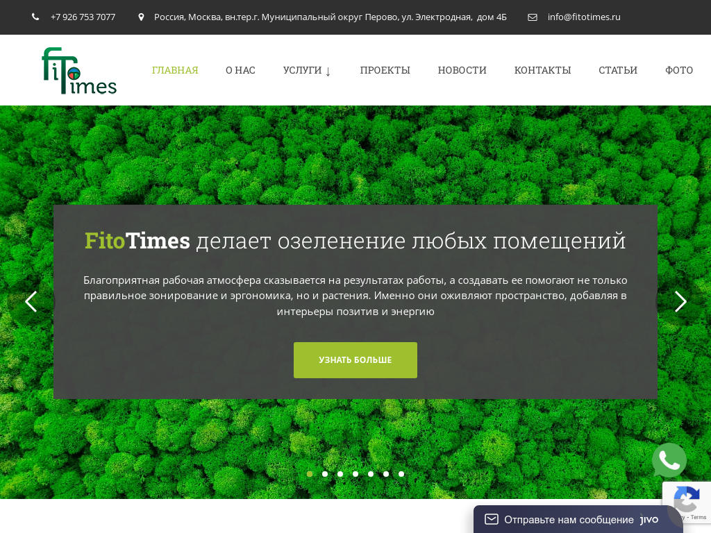 Студия фитодизайна интерьера ФитоТаймс