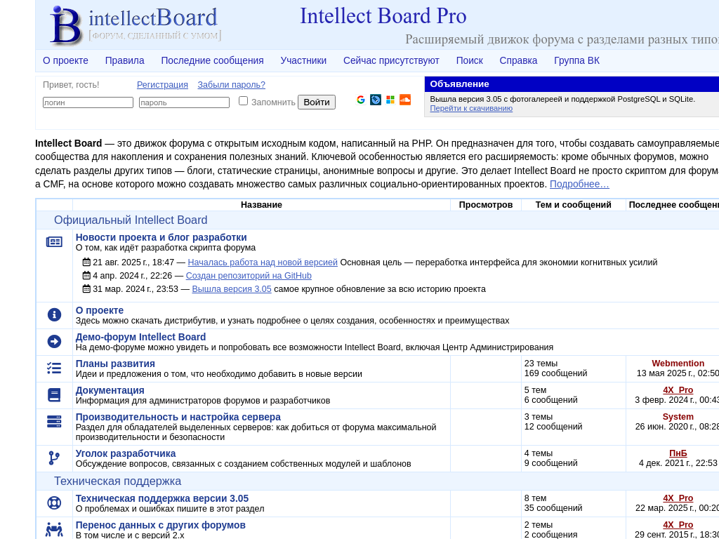 Форумный движок Intellect Board