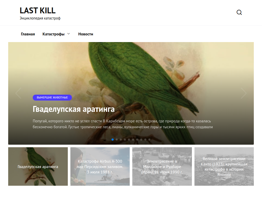 LAST KILL - Энциклопедия катастроф