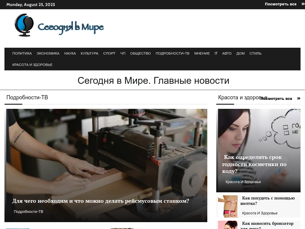 Сегодня в Мире. Итоги дня