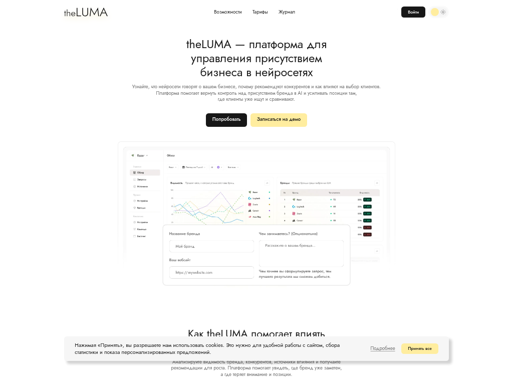 TheLUMA платформа для управления видимостью бренда в нейросетях