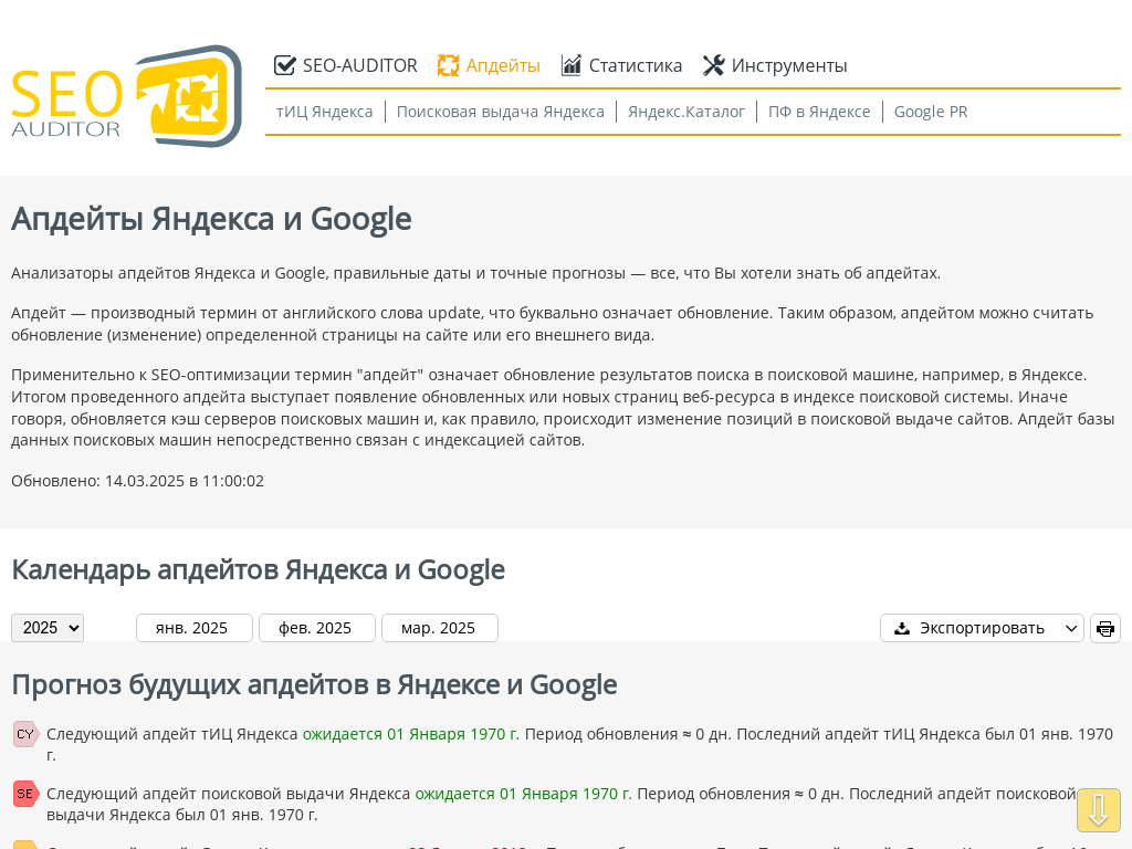 Апдейты Яндекса и Google