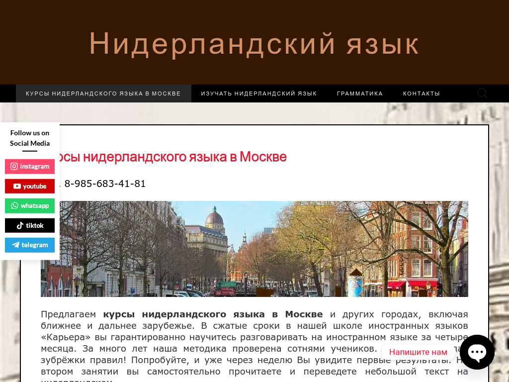 Репетитор нидерландского языка
