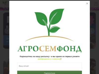 Интернет-магазин саженцев, семян Агросемфонд в Нижнем Новгороде