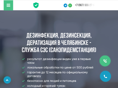 Дезинфекция, дезинсекция, дератизация в Челябинске - Санитарная